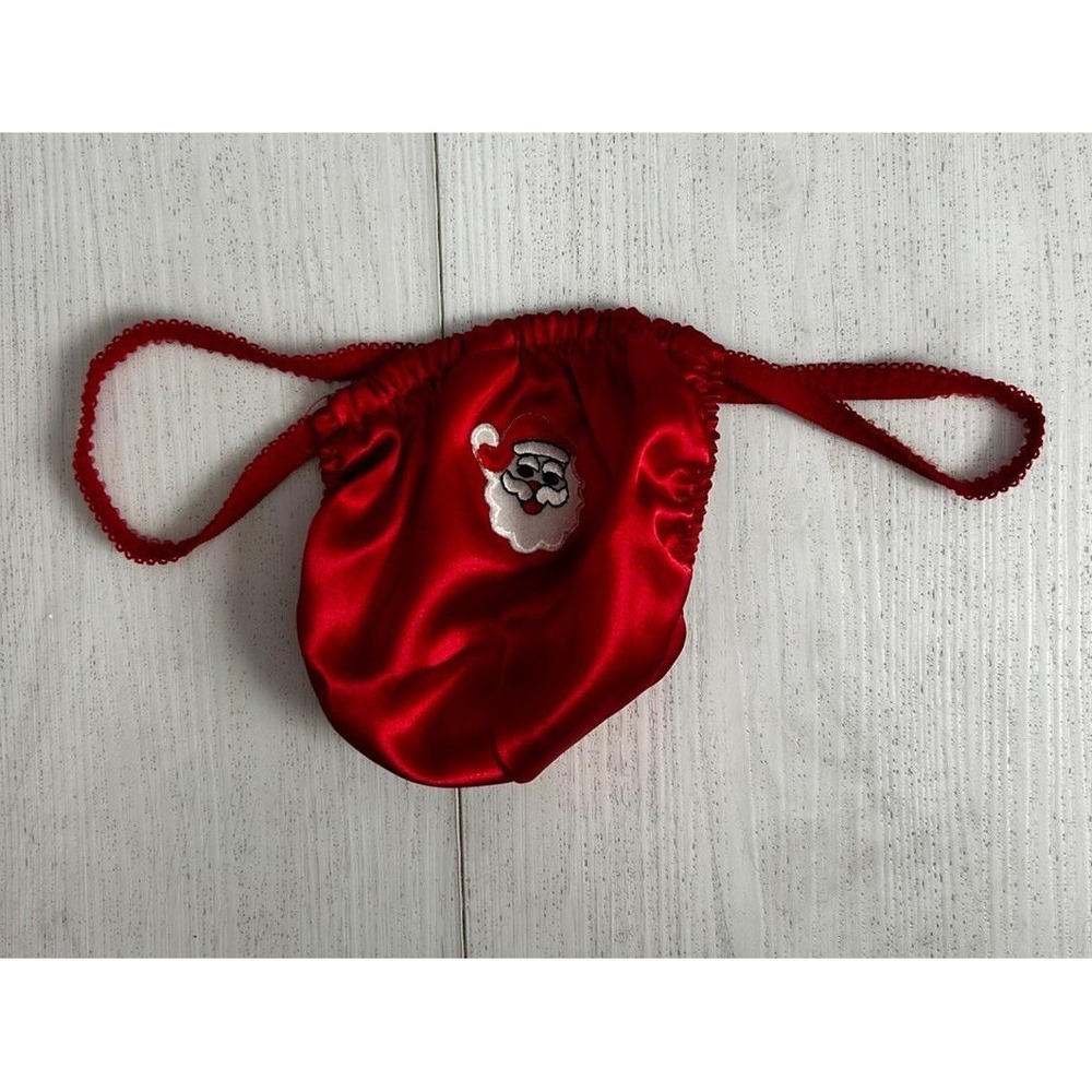 NWT Vintage Frederick's of Hollywood Men's String Thong - Onse Size - Santa Red